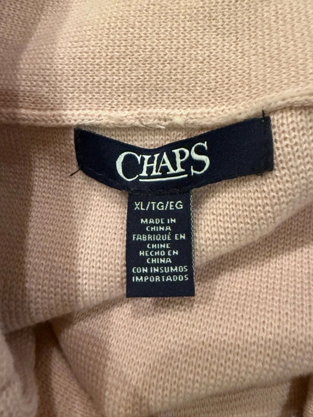 Chaps Light Pink Single-Breasted Cotton Tailored Blazer